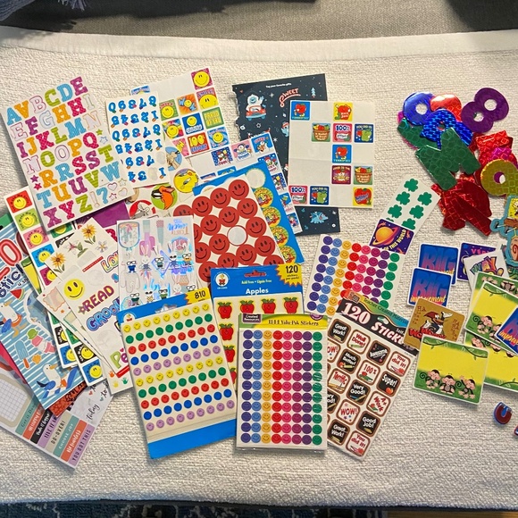 Other - Assorted Teacher Stickers – Mixed Variety, Some New, Some Opened